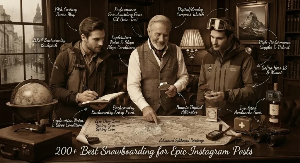 snowboarding captions